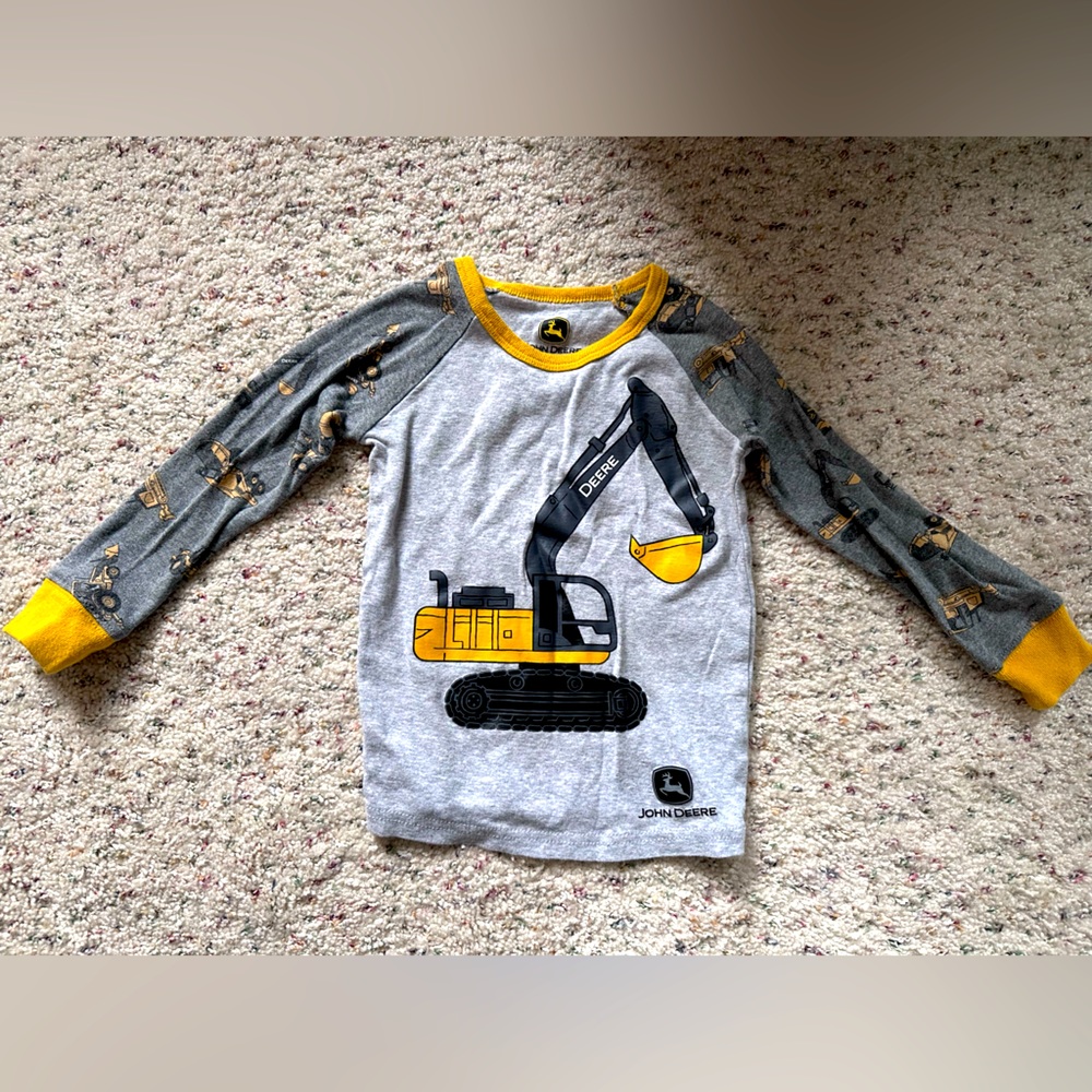 John Deere- 4T Boys Adorable Construction Long sleeve shirt